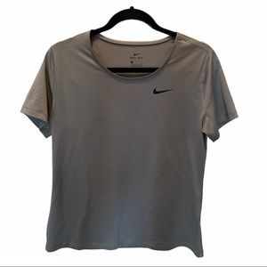 Nike Dri-FIT Athletic Short Sleeve Grey Top